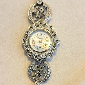 Silver Tone Ornate Quartz Watch